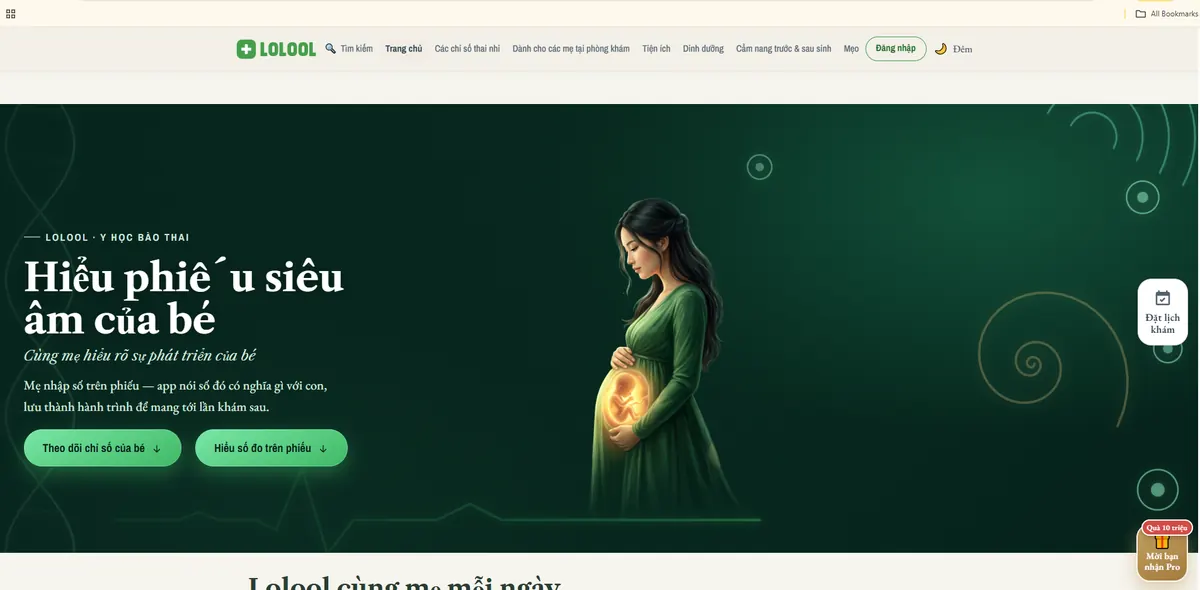 Trang chủ lolool.vn khi mở lần đầu